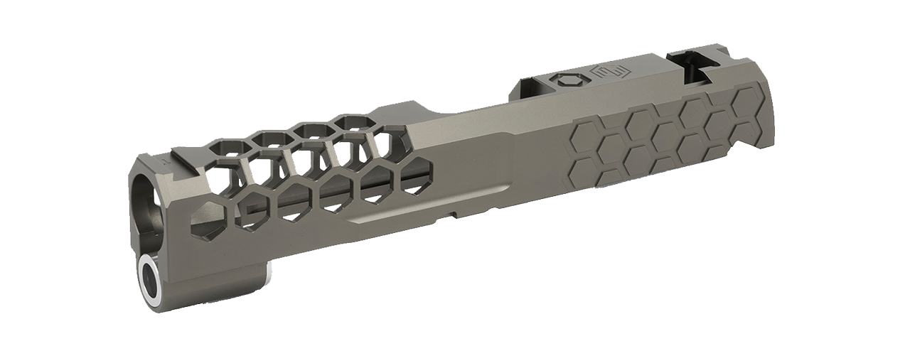 Airsoft Masterpiece Edge "HIVE" Aluminum Slide for 4.3 Hi Capa (Gray) - Click Image to Close