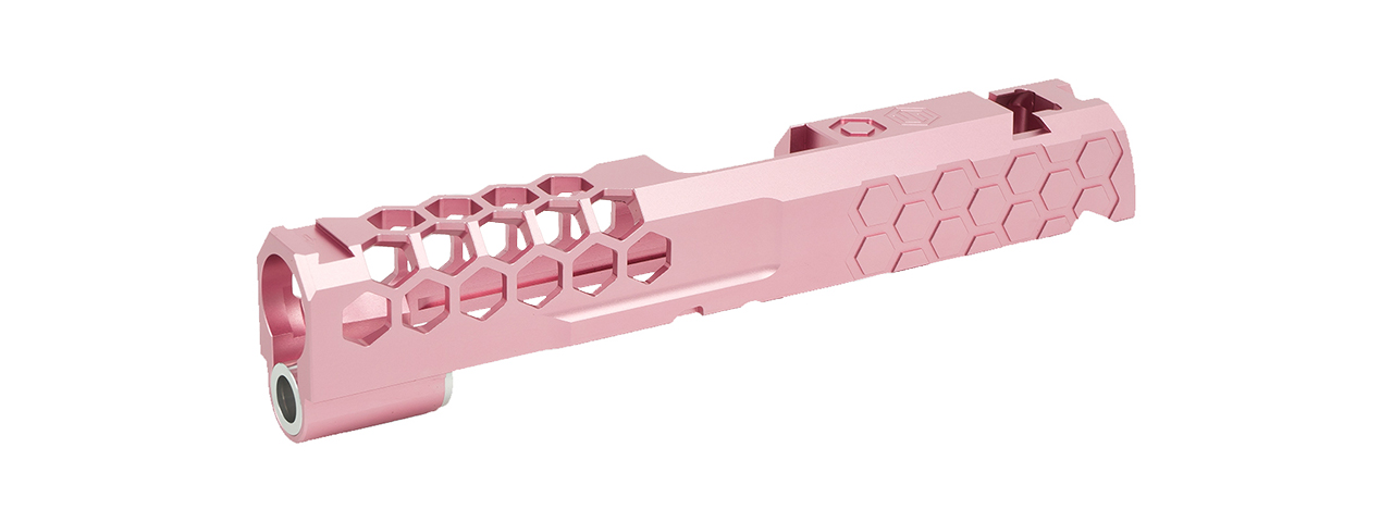 Airsoft Masterpiece Edge "HIVE" Aluminum Slide for 4.3 Hi Capa (Pink) - Click Image to Close