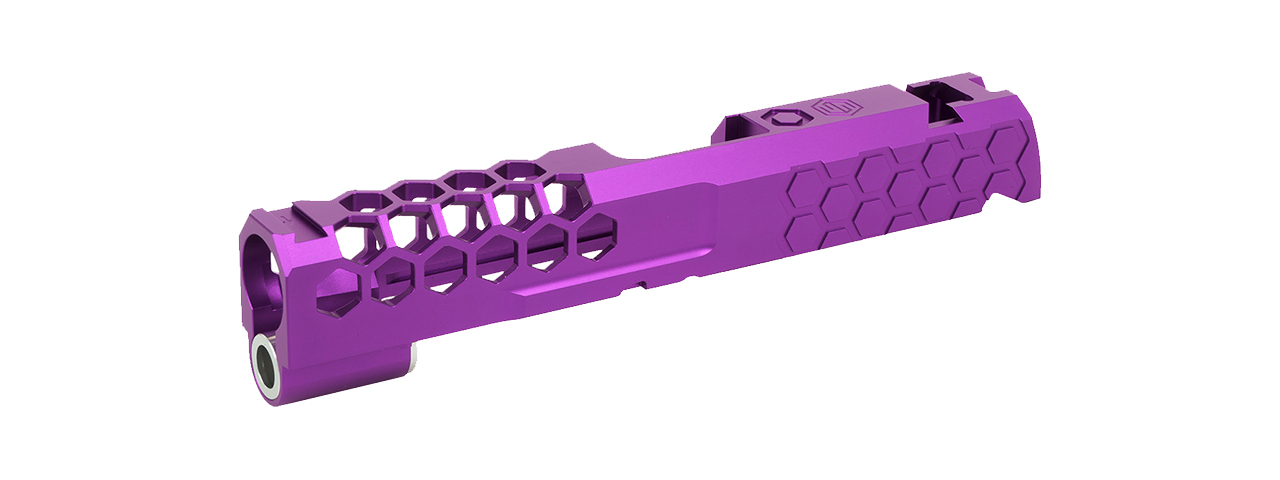 Airsoft Masterpiece Edge "HIVE" Aluminum Slide for 4.3 Hi Capa (Purple) - Click Image to Close