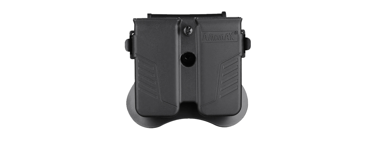 Amomax Universal Double Pistol Mag Pouch (Black) - Click Image to Close