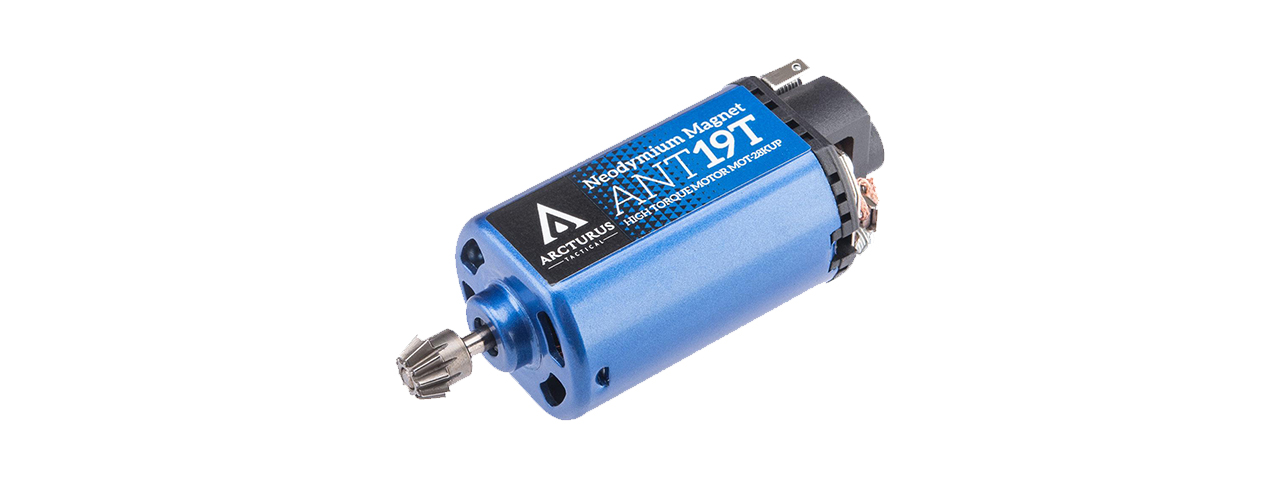 Arcturus High Torque Neodymium Motor w/ MIM Pinion Gear (Short/ 19 TPA) - Click Image to Close