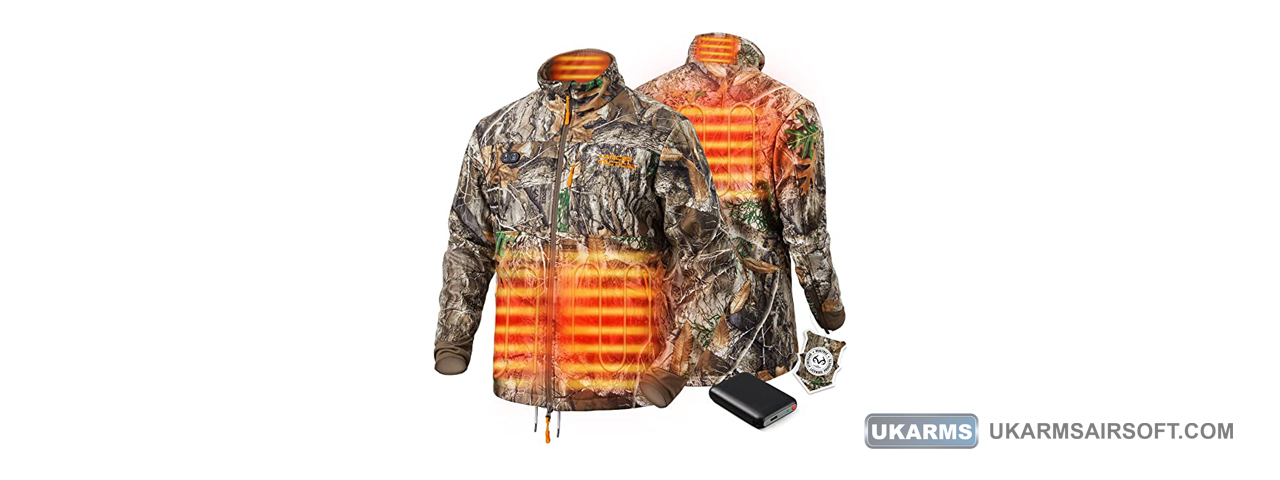 Lancer Tactical Large Size Rechargeable Heated Jacket for Hunting (Color: Camo) - Click Image to Close