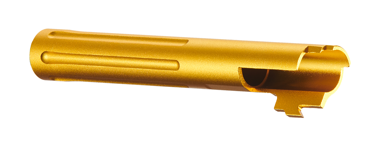 Golden Eagle Straight Fluted Outer Barrel for 5.1 Hi Capas (Gold) - Click Image to Close