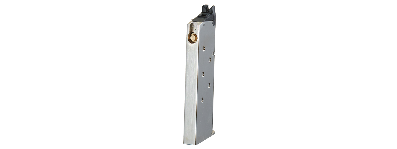 Golden Eagle Airsoft 1911 28 Round Single Stack Magazine for GE3307 (Silver) - Click Image to Close