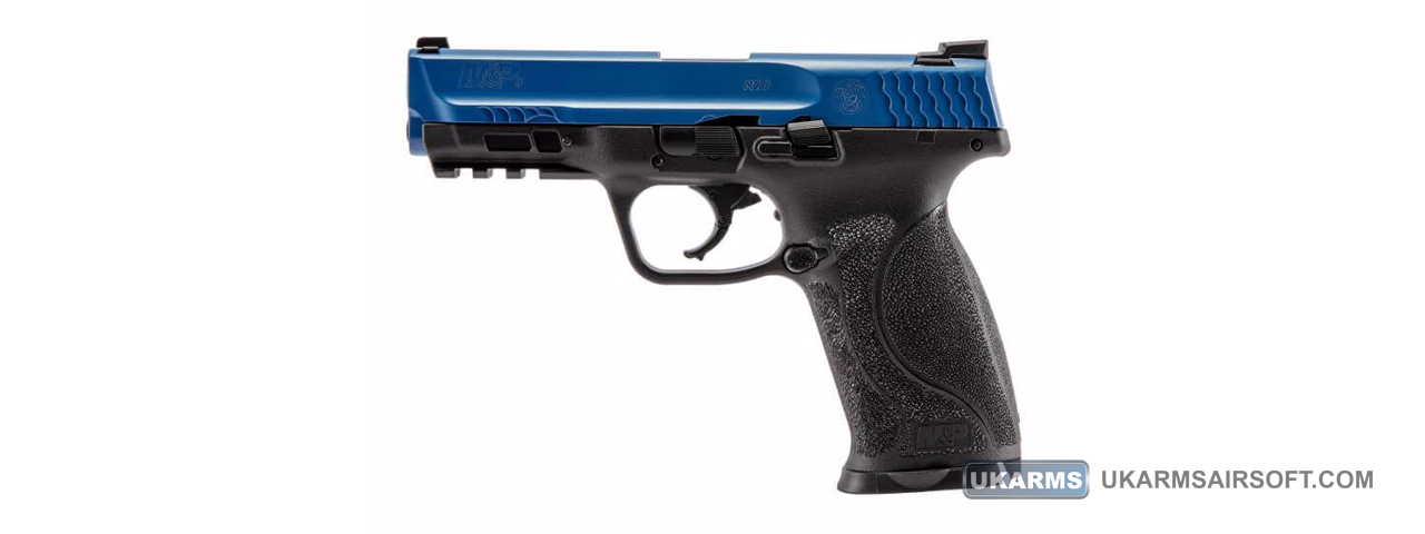 Umarex T4E S&W M&P9 M2.0 LE .43 Cal Co2 Paintball Marker (Color: Black & Blue) - Click Image to Close