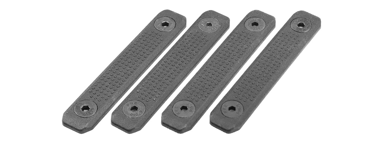 KWA Pack of 4 Enhanced Polymer 2-Slot M-LOK Rail Cover (Color: Black) - Click Image to Close