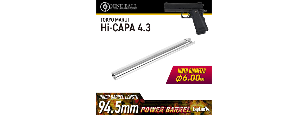 Tokyo Marui Hi-CAPA 4.3 6.00mm Power Barrel (94.5mm) - Click Image to Close