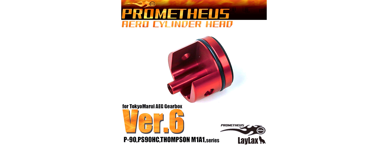 Laylax Aero Cylinder Head for P90, PS90HC, and Thompson M1A1 AEGs (V6) - Click Image to Close