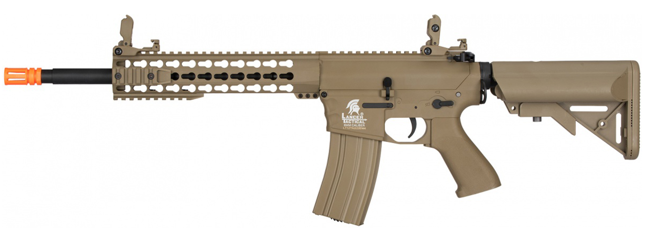 Lancer Tactical Gen 2 10" KeyMod M4 Evo Airsoft AEG Rifle Core Series (Tan)(No Battery and Charger) - Click Image to Close