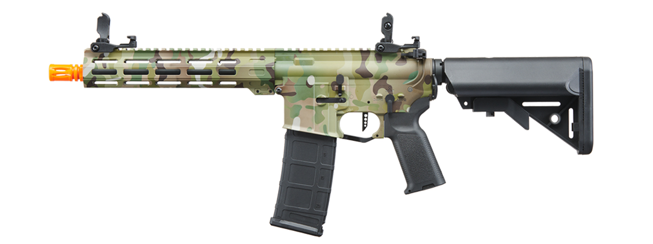 Lancer Tactical Viking 10" M-LOK Proline Series M4 Airsoft Rifle w/ Crane Stock (Color: Multi) - Click Image to Close