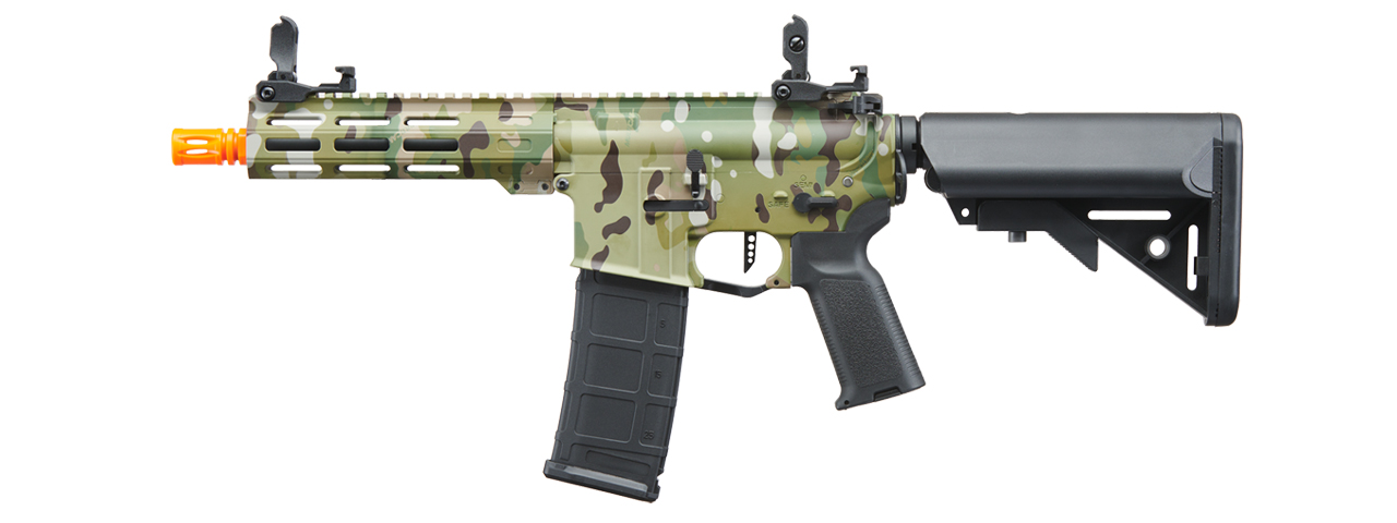 Lancer Tactical Viking 7" M-LOK Proline Series M4 Airsoft Rifle with Crane Stock (Color: Mult) - Click Image to Close