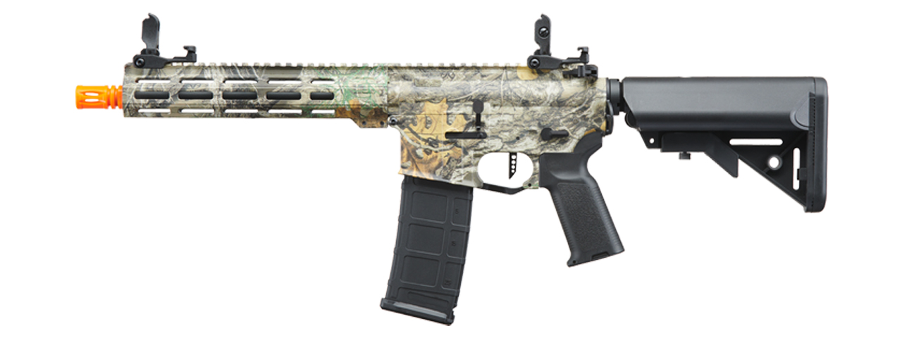 Lancer Tactical Viking 10" M-LOK Proline Series M4 Airsoft Rifle w/ Crane Stock (Color: Real Tree Licensed Camo) - Click Image to Close