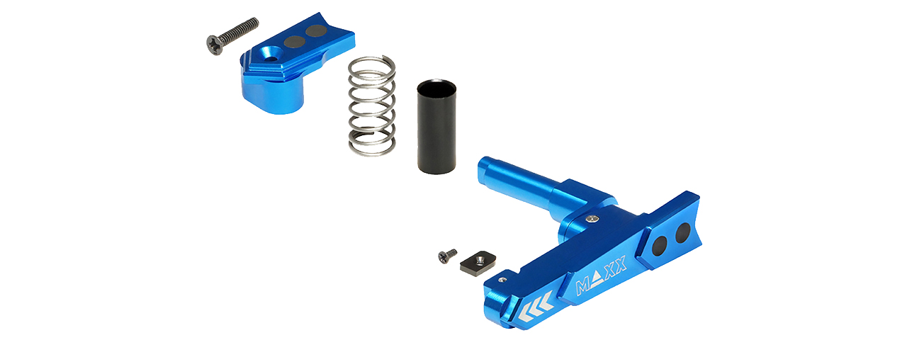 Maxx Model CNC Aluminum Advanced Magazine Release (Style A)(Blue) - Click Image to Close