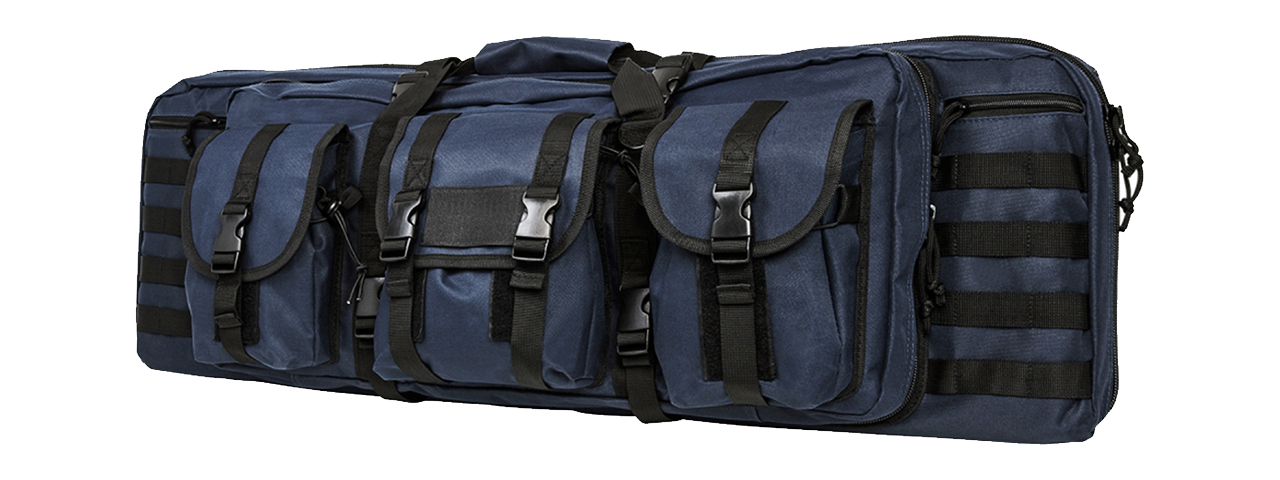 NcStar 36" Tactical Double Carbine Rifle Bag (Color: Blue) - Click Image to Close