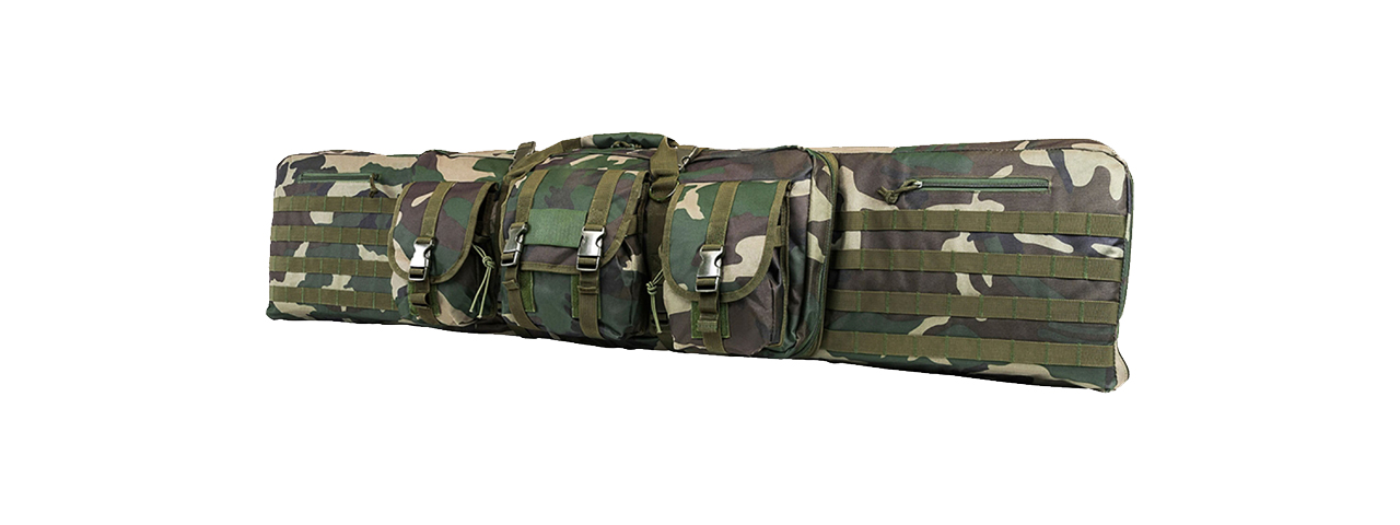 NcStar 55" Double Carbine Case - Woodland Camo - Click Image to Close