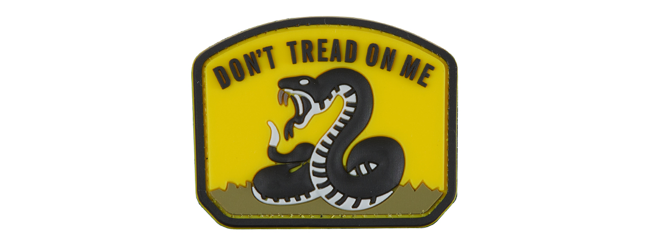 G-Force Don't Tread on Me PVC Morale Patch - Yellow - Click Image to Close