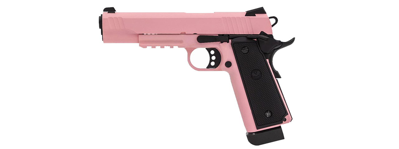 Raven Airsoft Railed R14 Hi Capa - Pink - Click Image to Close