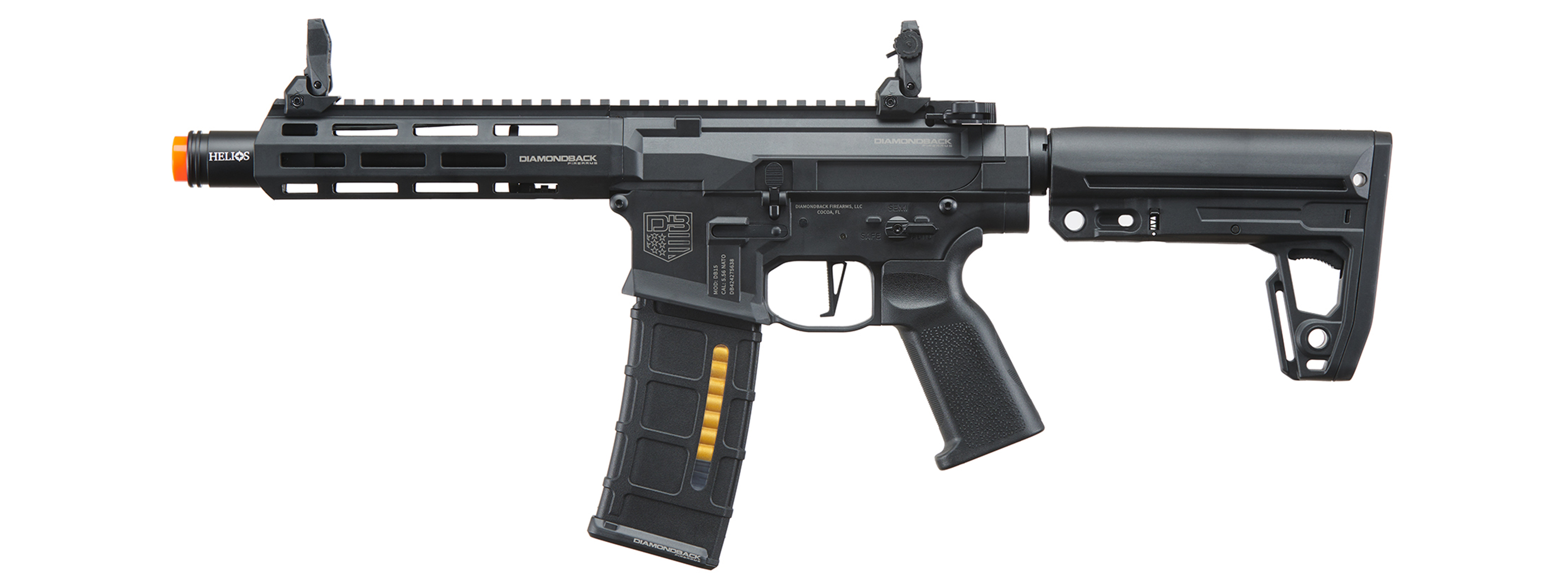 Bo Manufacturer Diamondback Licensed DB15 AP300 7" Airsoft AEG Rifle - Click Image to Close