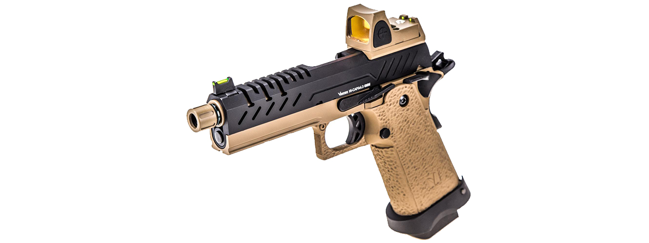 Vorsk Airsoft 4.3 Hi Capa + Micro Red Dot - Tan/Black - Click Image to Close