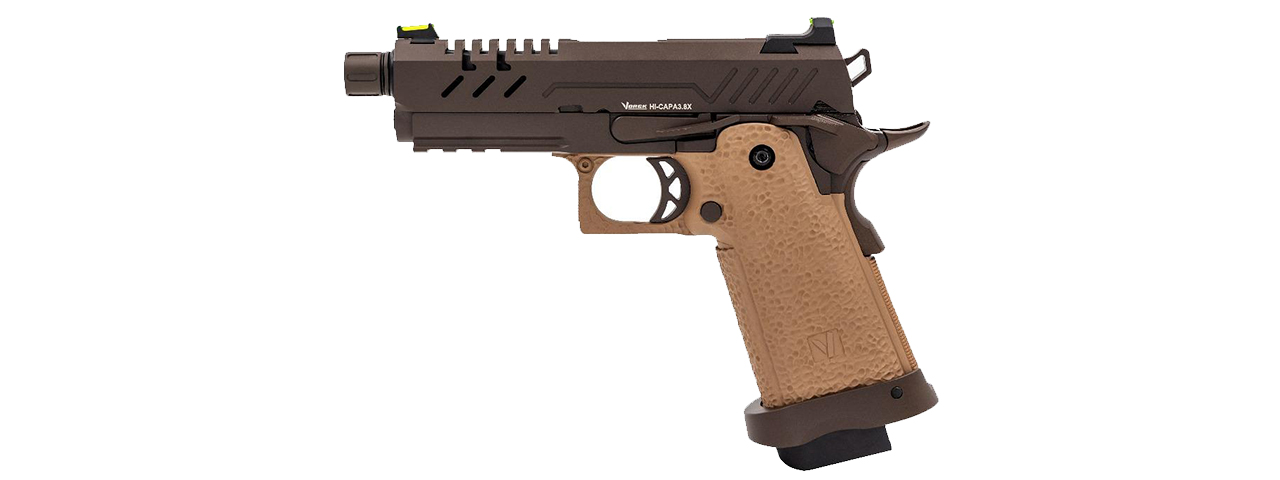 Vorsk Airsoft 3.8 Hi Capa Pro - Tan & Bronze - Click Image to Close