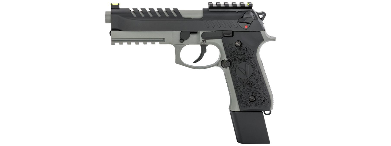 Vorsk Airsoft Tactical VM9 Gas Blowback Pistol - Black/Grey - Click Image to Close