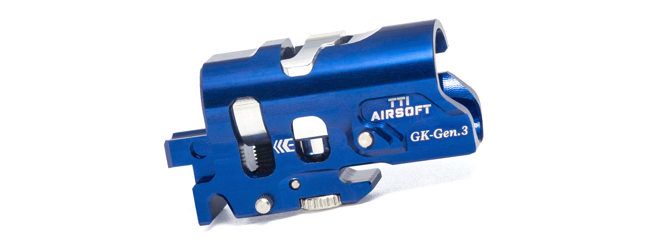 TTI Airsoft Tokyo Marui G Series GBB Infinity TDC Hop Up Chamber - (Blue) - Click Image to Close