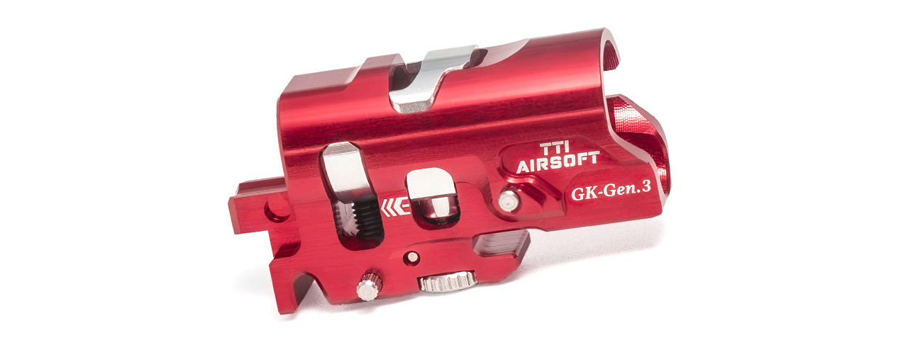 TTI Airsoft Tokyo Marui G Series GBB Infinity TDC Hop Up Chamber - (Red) - Click Image to Close