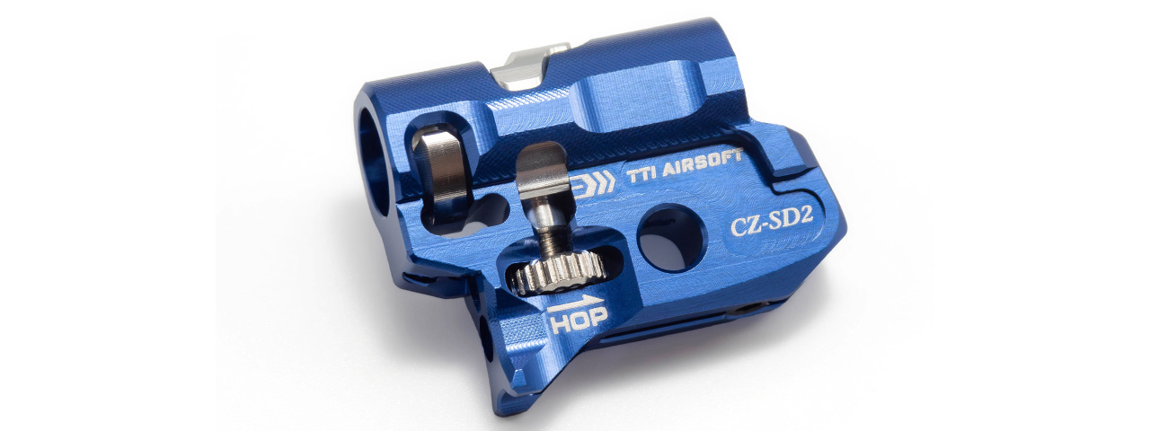 TTI Airsoft KJ Works Shadow 2 CZ-75 GBB Airsoft Infinity TDC Hop Up Chamber - (Blue) - Click Image to Close