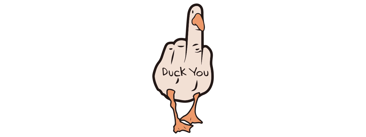 Duck You PVC Patch - Click Image to Close