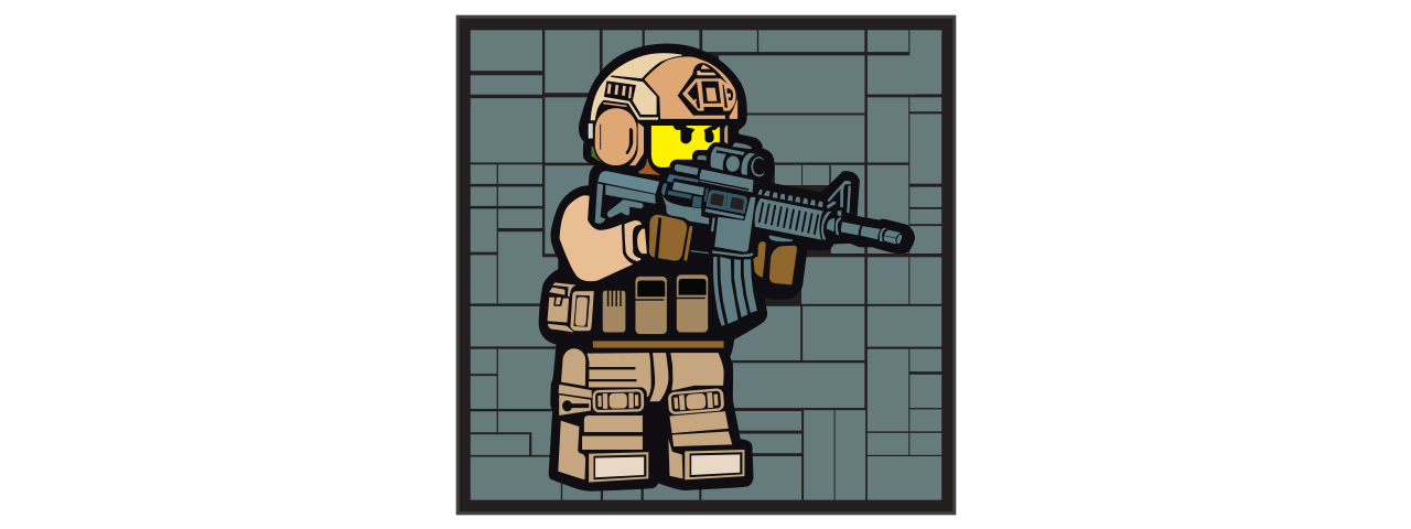 Lego Soldier PVC Patch - Click Image to Close