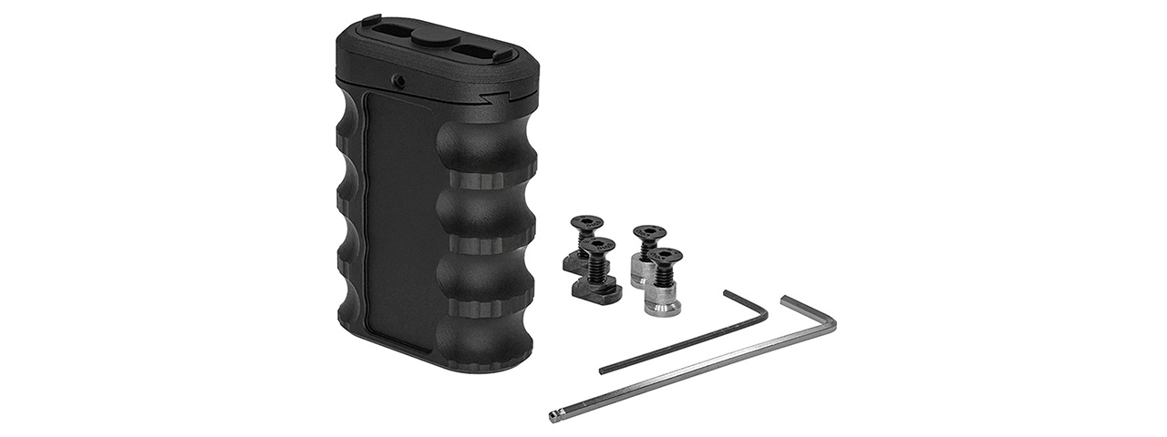 Atlas Custom Works 0-8 Multi-Angle Vertical Grip for KeyMod & M-LOK Rails - (Black) - Click Image to Close