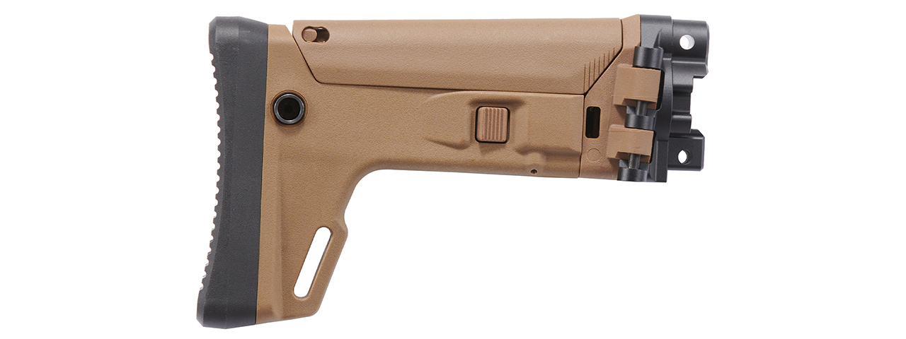 Atlas Custom Works ACR Style Retractable Stock for VFC MP5K GBB Rifle - (Tan) - Click Image to Close