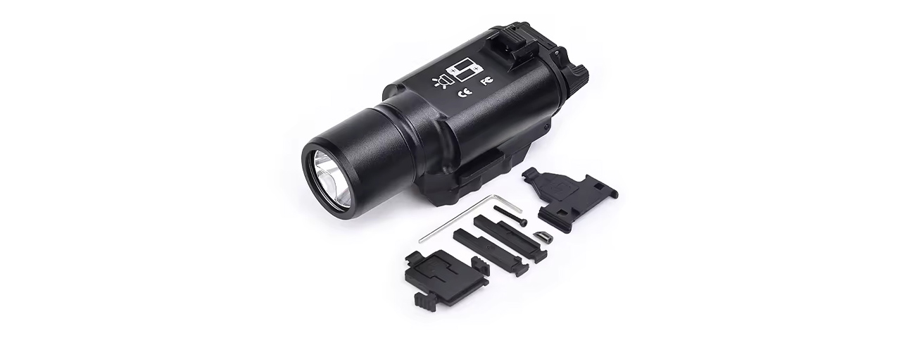 Atlas Custom Works X300-B Picatinny Mount Pistol Scout Light - (Black) - Click Image to Close