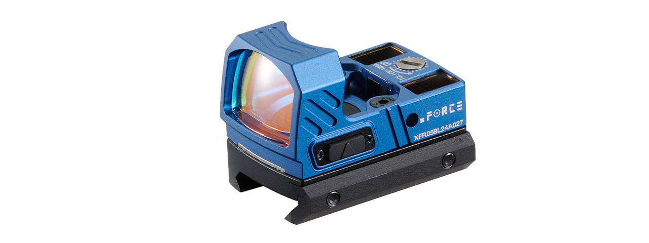 Atlas Custom Works XR5 Solar Powered Mini Red Dot Sight - (Blue) - Click Image to Close