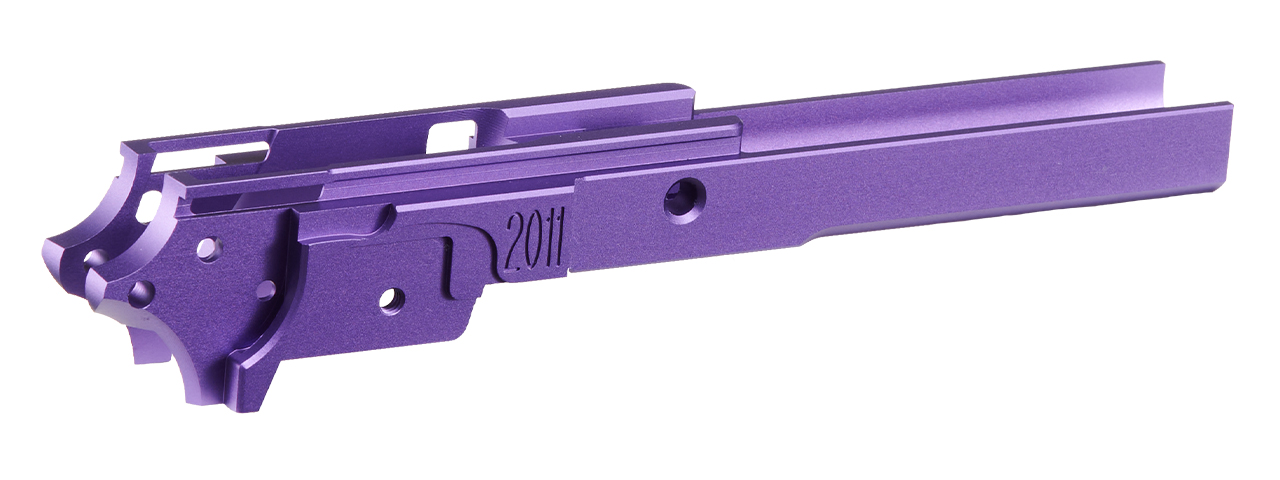 Atlas Custom Works Tokyo Marui Hi Capa 2011 Type 1 GBB 4.3 Aluminum Frame - (Purple) - Click Image to Close