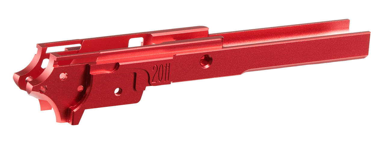 Atlas Custom Works Tokyo Marui Hi Capa 2011 Type 1 GBB 4.3 Aluminum Frame - (Red) - Click Image to Close