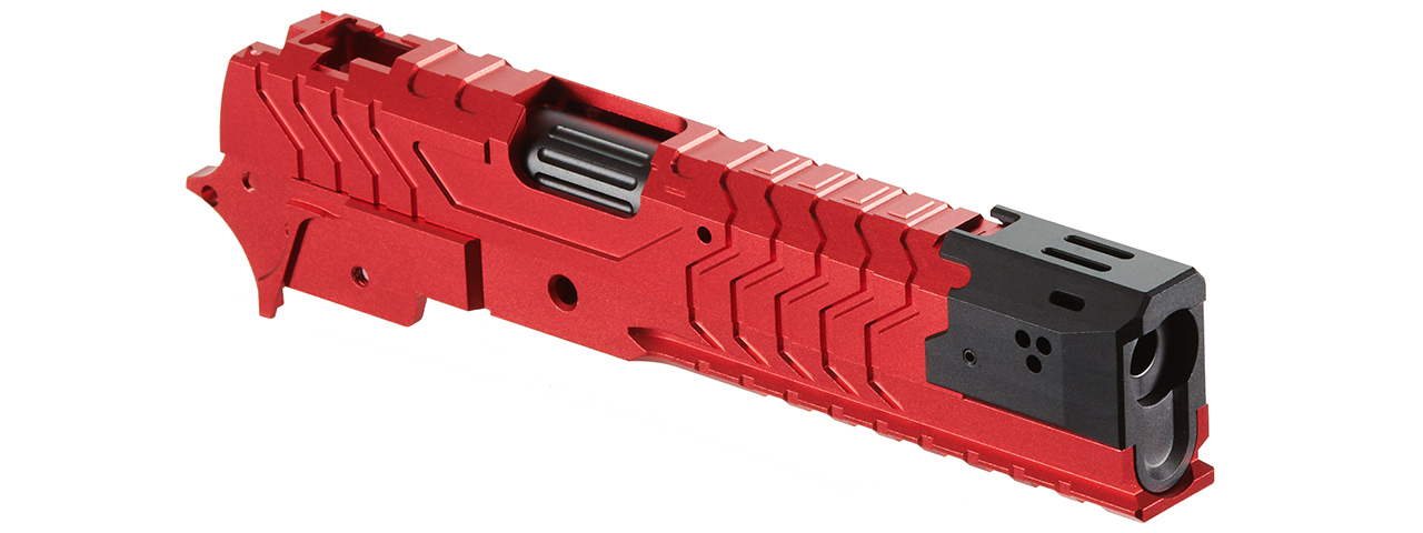 Atlas Custom Works CNC Aluminum Matrix Kit for Marui Hi-Capa GBB Airsoft Pistols - (Red/Black) - Click Image to Close