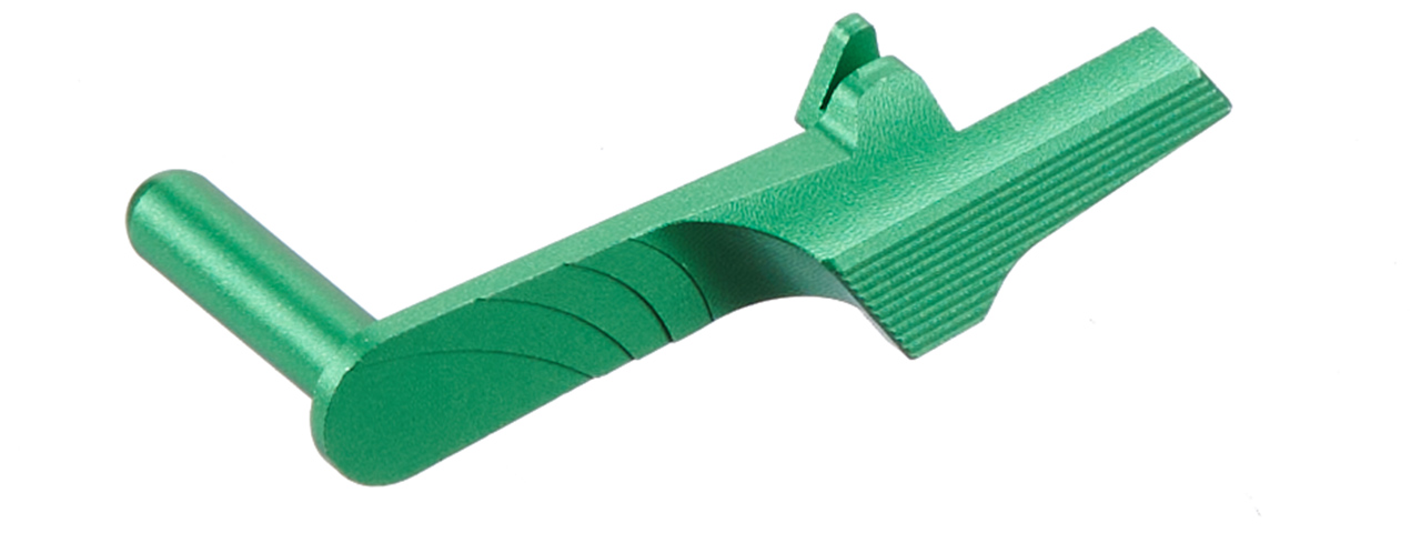 Atlas Custom Works Aluminum Slide Stop Type-1 for Marui Hi-Capa GBB Pistol - (Green) - Click Image to Close