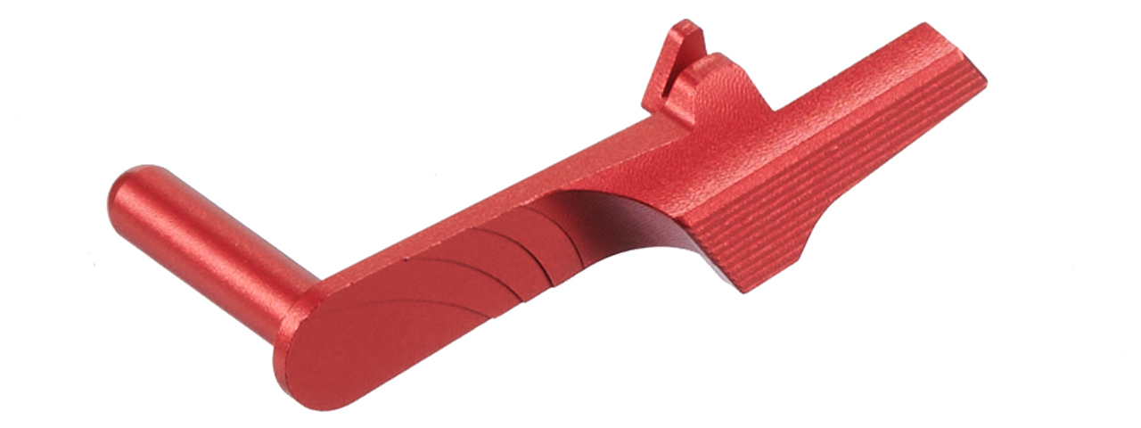 Atlas Custom Works Aluminum Slide Stop Type-1 for Marui Hi-Capa GBB Pistol - (Red) - Click Image to Close