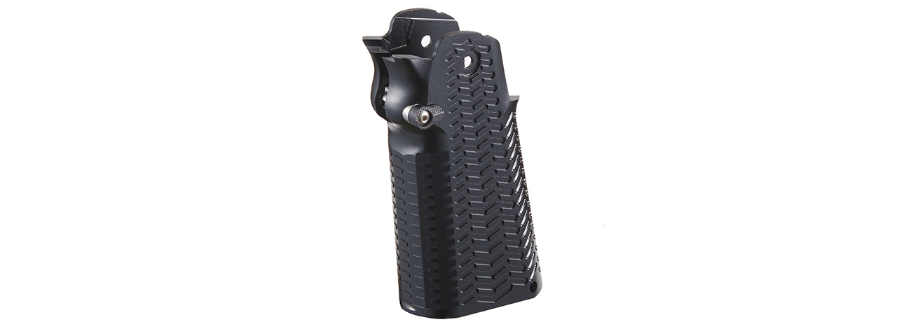 Atlas Custom Works CNC Aluminum Type 5 Grip for TM Marui Hi-Capa GBB Airsoft Pistols - (Black) - Click Image to Close