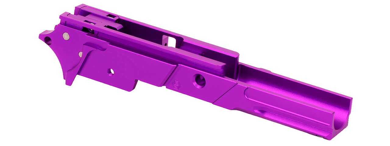 Airsoft Masterpiece EDGE "STRAT" Tokyo Marui Hi Capa GBB 3.9 Aluminum Frame - (Purple) - Click Image to Close