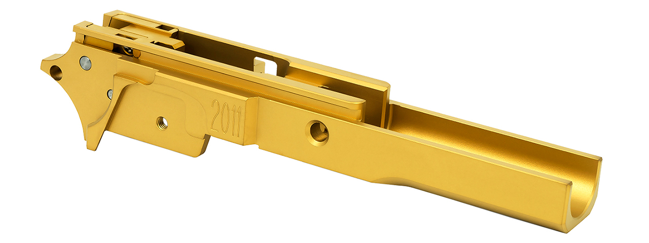 Airsoft Masterpiece EDGE "2011" Tokyo Marui Hi Capa GBB 3.9 Aluminum Frame - (Gold) - Click Image to Close