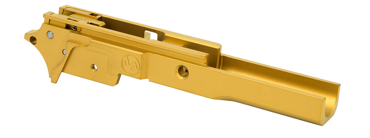 Airsoft Masterpiece EDGE "Infinity" Tokyo Marui Hi Capa GBB 3.9 Aluminum Frame - (Gold) - Click Image to Close