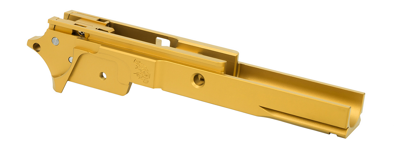 Airsoft Masterpiece EDGE "LimCat" Tokyo Marui Hi Capa GBB 3.9 Aluminum Frame - (Gold) - Click Image to Close