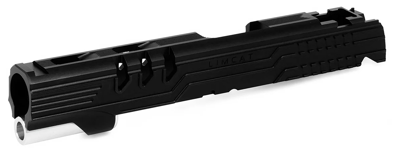 Airsoft Masterpiece "LimCat Protector" Slide for TM Hi-CAPA 5.1 GBB Pistols - (Black) - Click Image to Close