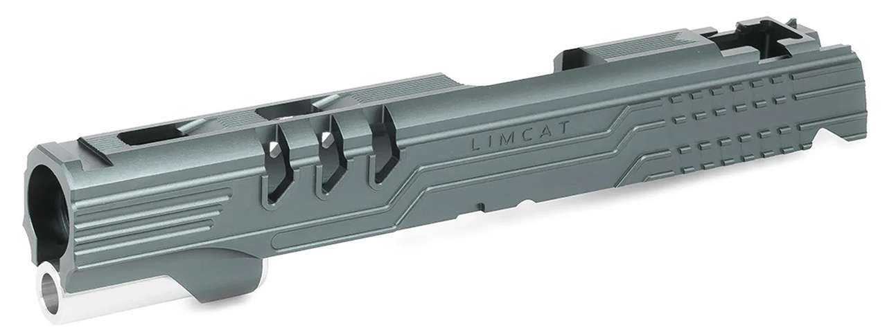 Airsoft Masterpiece "LimCat Protector" Slide for TM Hi-CAPA 5.1 GBB Pistols - (Gray) - Click Image to Close