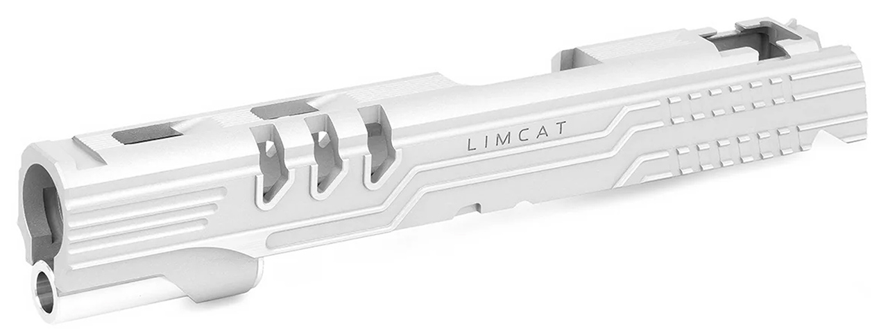 Airsoft Masterpiece "LimCat Protector" Slide for TM Hi-CAPA 5.1 GBB Pistols - (Silver) - Click Image to Close