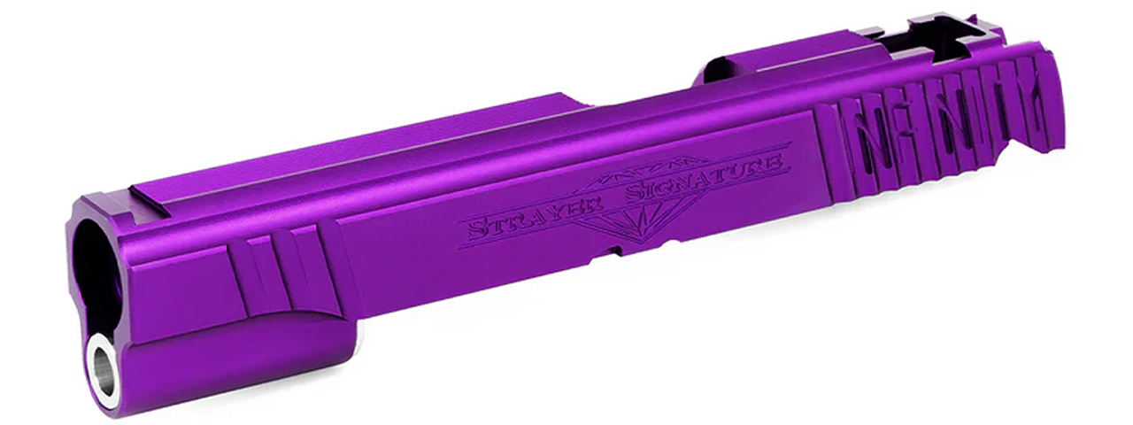 Airsoft Masterpiece "Infinity Strayer" Slide for TM Hi-CAPA 5.1 GBB Pistols - (Purple) - Click Image to Close