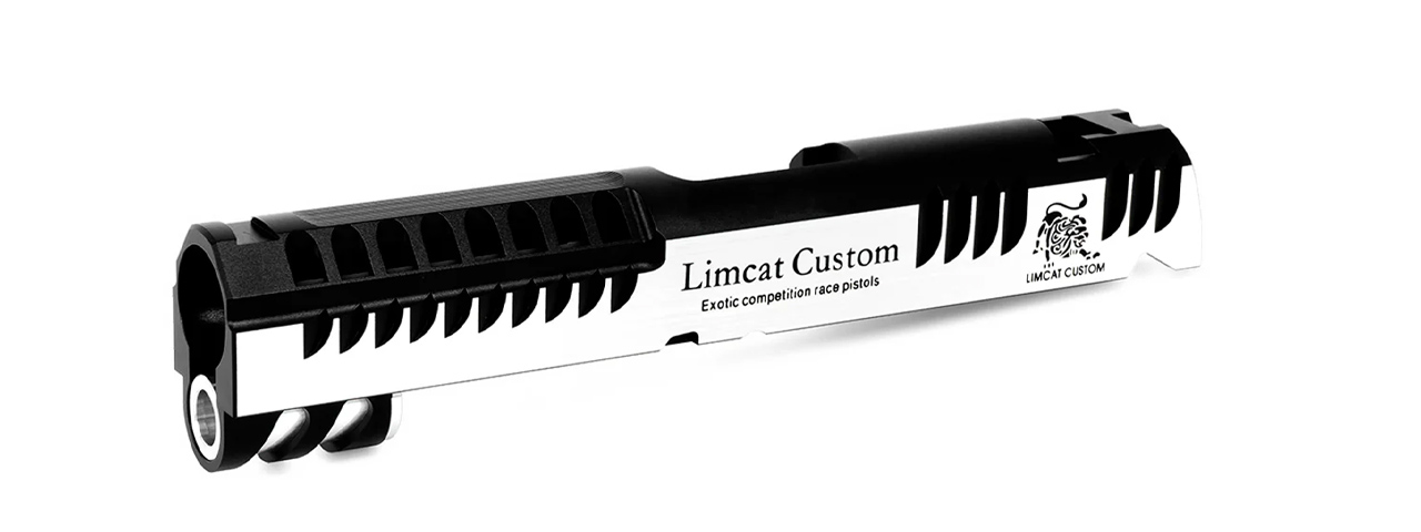 Airsoft Masterpiece LimCat Custom "2024" 4.3 Hi-Capa Slide - (Black/Silver) - Click Image to Close