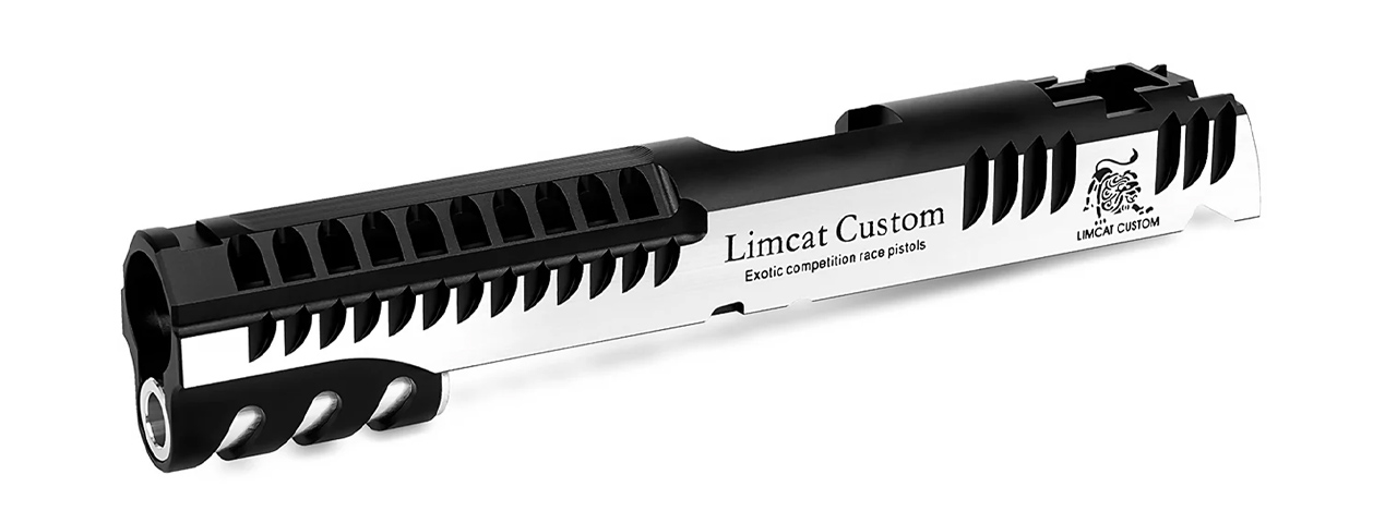 Airsoft Masterpiece LimCat Custom "2024" 5.1 Hi-Capa Slide - (Black/Silver) - Click Image to Close